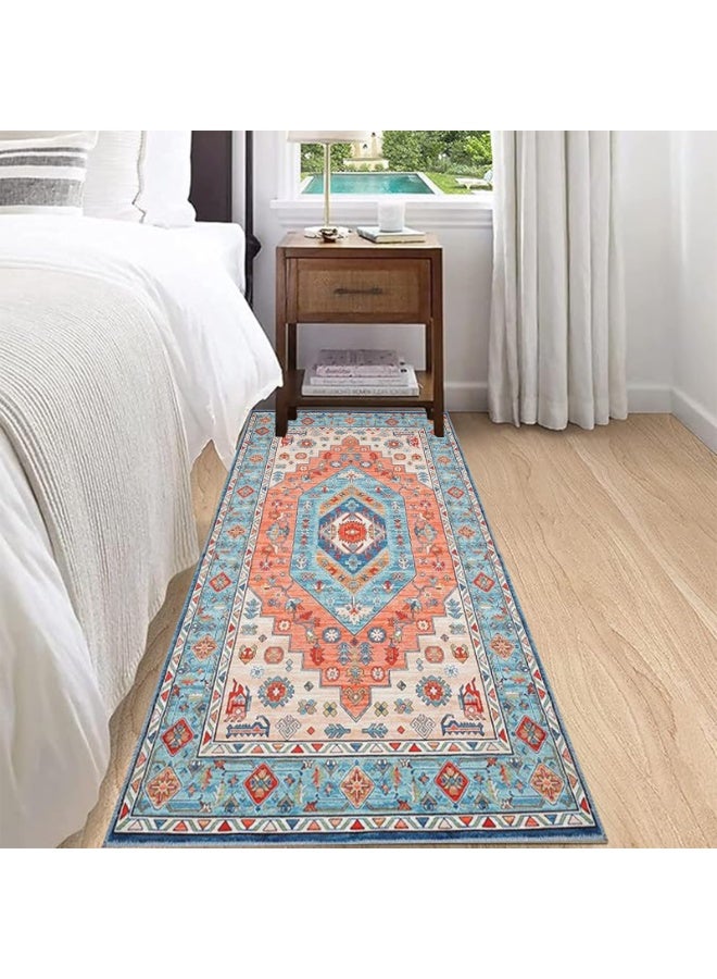 HomarKet 60* 160cm Long Bohemian Hallway Runner Rug, Carpet for Living Area Non-Slip Machine Washable Area Rug for Stairs, Rug for Hallway, Kitchen and Living Room Home Decor - Image 2