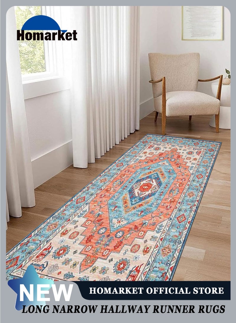 HomarKet 60* 160cm Long Bohemian Hallway Runner Rug, Carpet for Living Area Non-Slip Machine Washable Area Rug for Stairs, Rug for Hallway, Kitchen and Living Room Home Decor - Image 1