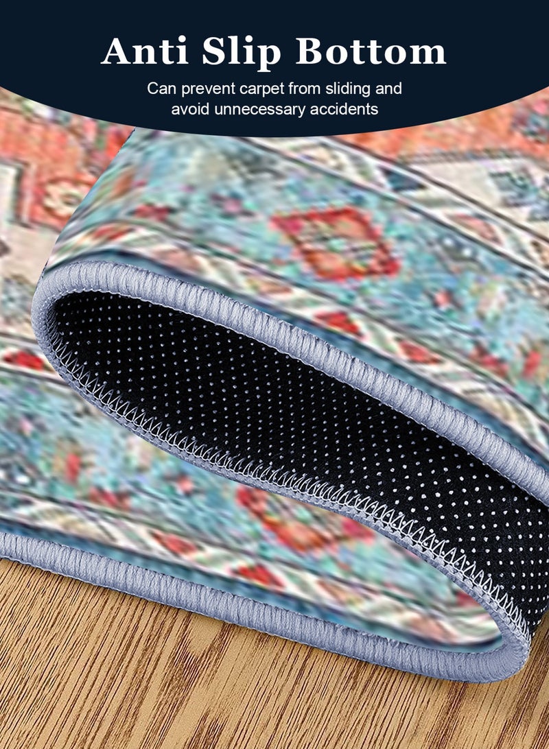 HomarKet 60* 160cm Long Bohemian Hallway Runner Rug, Carpet for Living Area Non-Slip Machine Washable Area Rug for Stairs, Rug for Hallway, Kitchen and Living Room Home Decor - Image 4