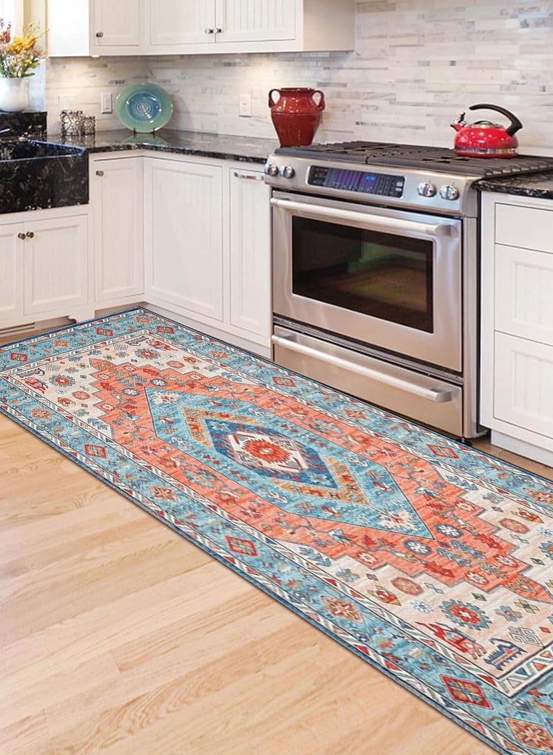 HomarKet 60* 160cm Long Bohemian Hallway Runner Rug, Carpet for Living Area Non-Slip Machine Washable Area Rug for Stairs, Rug for Hallway, Kitchen and Living Room Home Decor - Image 5