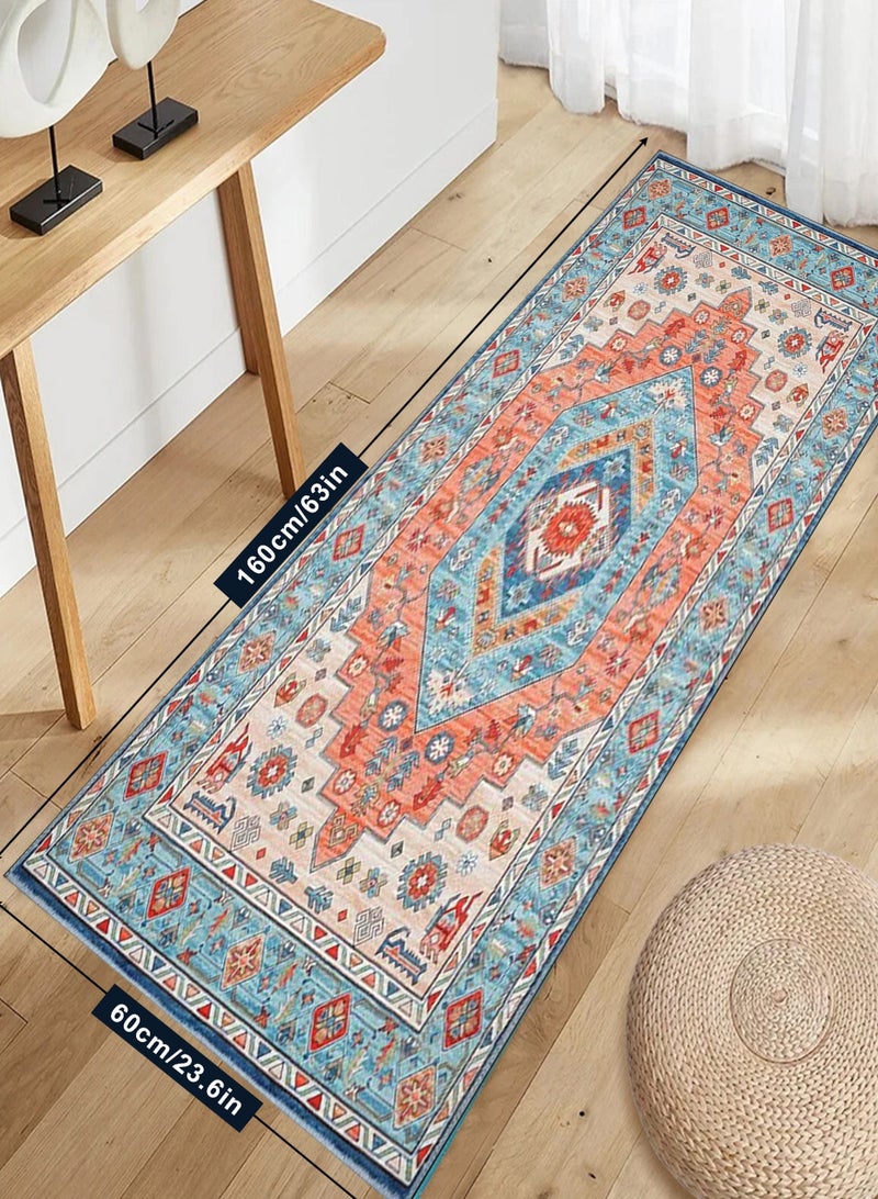 HomarKet 60* 160cm Long Bohemian Hallway Runner Rug, Carpet for Living Area Non-Slip Machine Washable Area Rug for Stairs, Rug for Hallway, Kitchen and Living Room Home Decor - Image 3