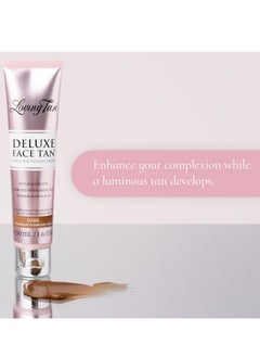 Loving Tan Loving Tan Deluxe Face Tan, Dark - Streak Free, Natural Looking, Professional Strength Sunless Tanner - 10+ Self Tanning Applications per Bottle, Cruelty Free, Naturally Derived DHA - 1.6 Fl Oz  - Image 3