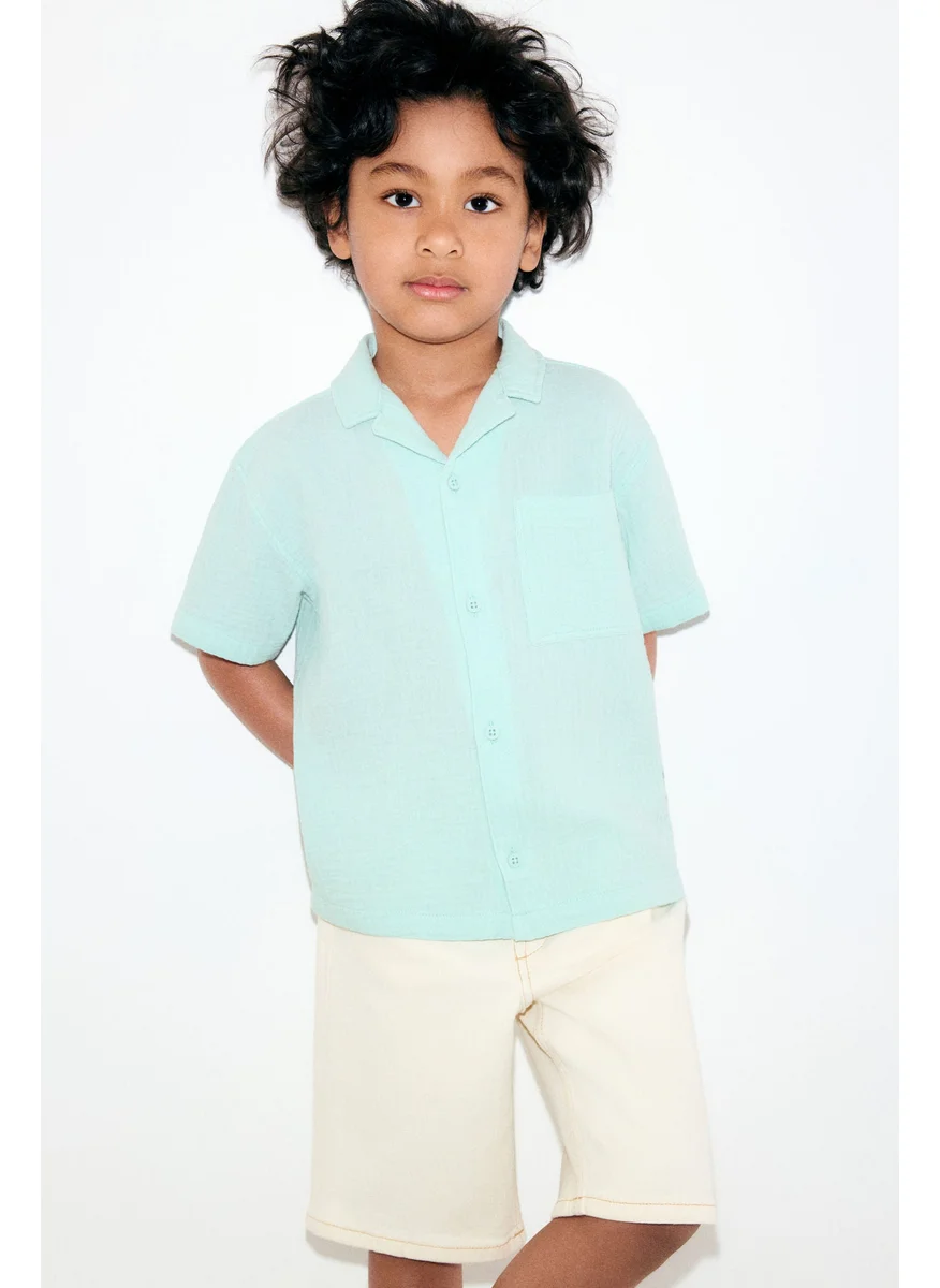 اتش اند ام Cotton Muslin Resort Shirt