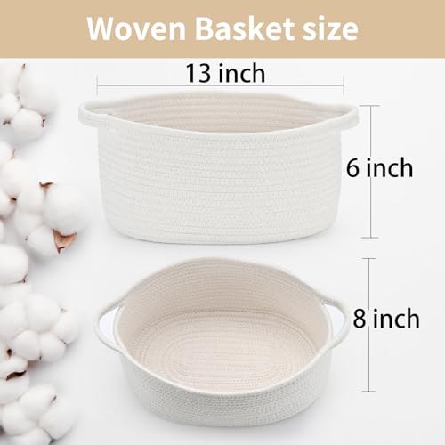 Happyiren Small Gift Basket with Gift Wrap Cellophane Bag and Ribbons Gift Baskets for Christmas Thanksgiving Birthday Baby Shower Raffle Burr Rope Decorative Storage Organizer Container - Image 3