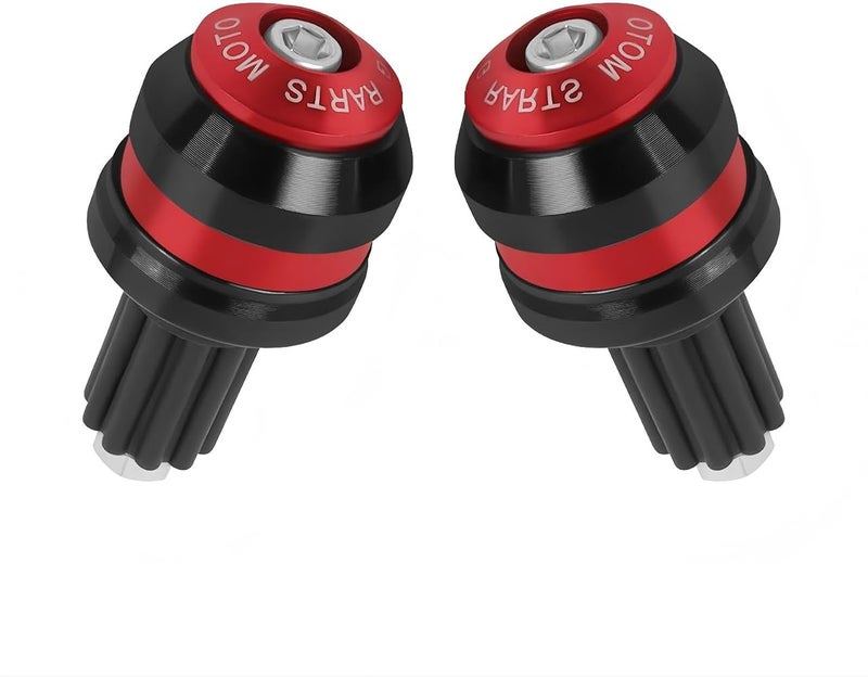 Excefore Motorcycle Handlebar End Plugs and Bar End Cap Sliders for Honda Yamaha Kawasaki Suzuki Motorbikes with 22mm 7/8 Inch Bars CNC Aluminum Handlebar Grips for Dirt Bikes and Scooters 2 Pack - Image 1