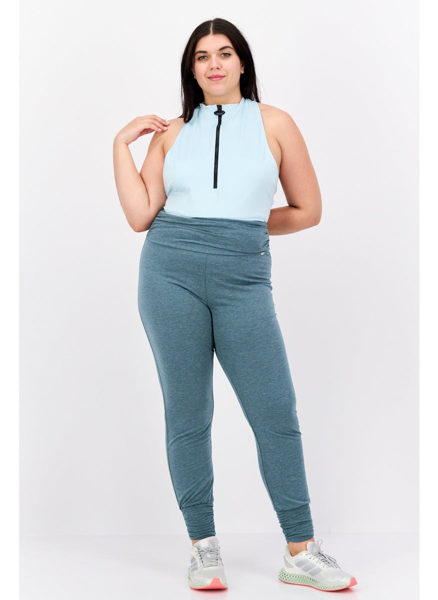 Reebok Women Plus Size Sleeveless Training Top, Turquoise  - Image 3