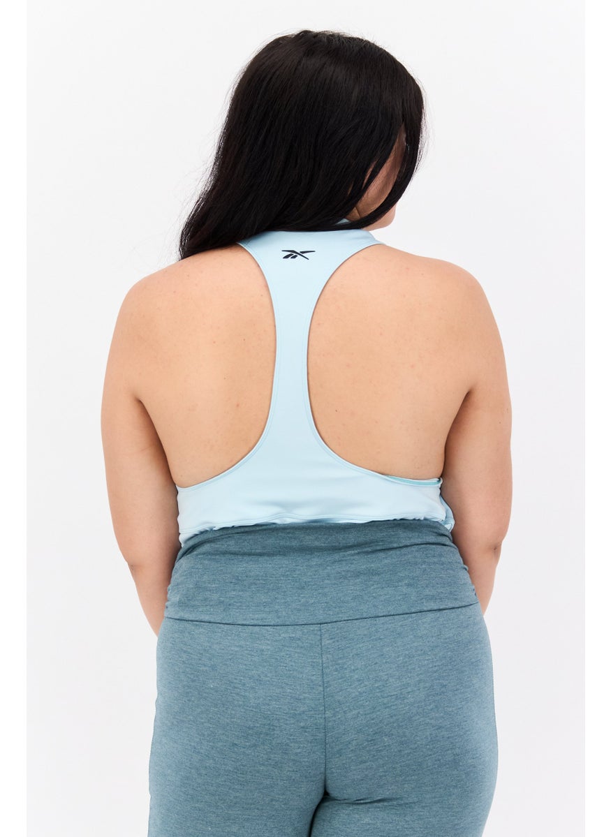 Reebok Women Plus Size Sleeveless Training Top, Turquoise  - Image 4
