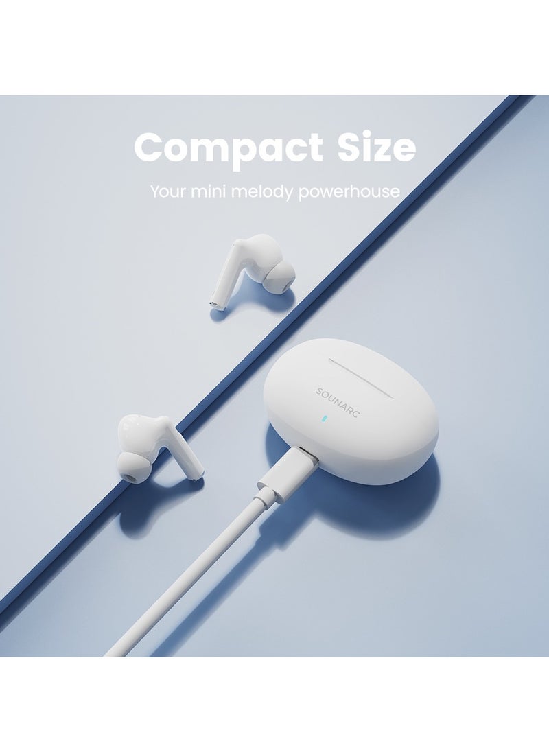 Sounarc - Sounarc Q1 Earbuds with Crystal Clear Call, Powerful Bass, Bluetooth 5.3 & 28 Hours of Playtime - Image 1