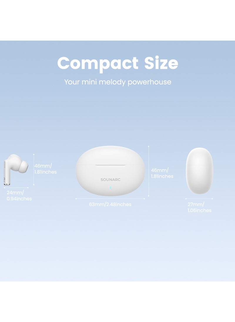 Sounarc - Sounarc Q1 Earbuds with Crystal Clear Call, Powerful Bass, Bluetooth 5.3 & 28 Hours of Playtime - Image 1