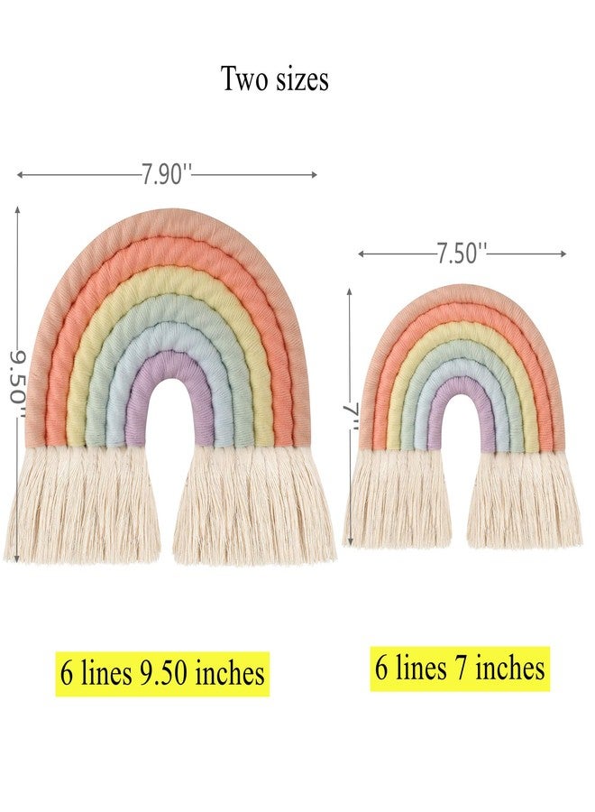 ZWA Rainbow Wall Hanging, Handmade Macrame Art Decor for Nursery Kids Room Home - Image 3
