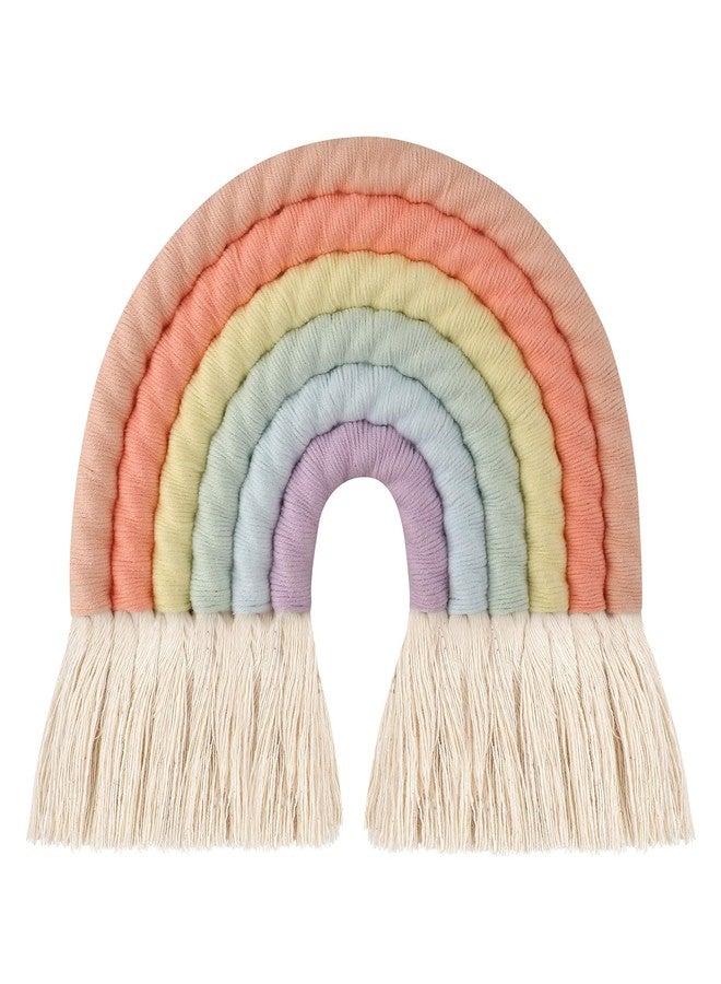ZWA Rainbow Wall Hanging, Handmade Macrame Art Decor for Nursery Kids Room Home - Image 1