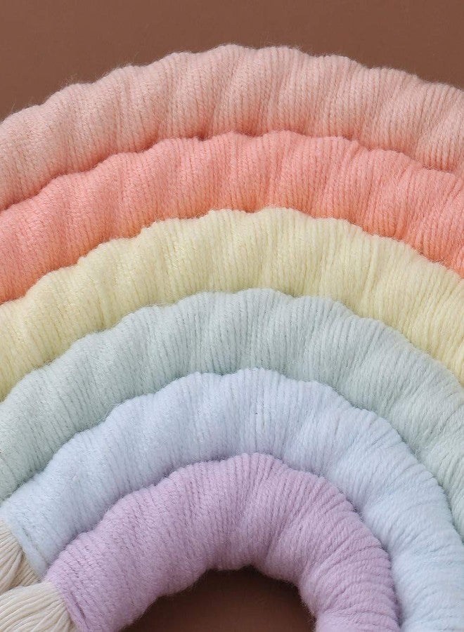 ZWA Rainbow Wall Hanging, Handmade Macrame Art Decor for Nursery Kids Room Home - Image 4