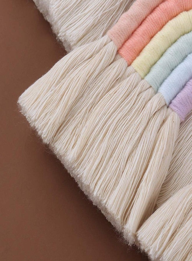ZWA Rainbow Wall Hanging, Handmade Macrame Art Decor for Nursery Kids Room Home - Image 5