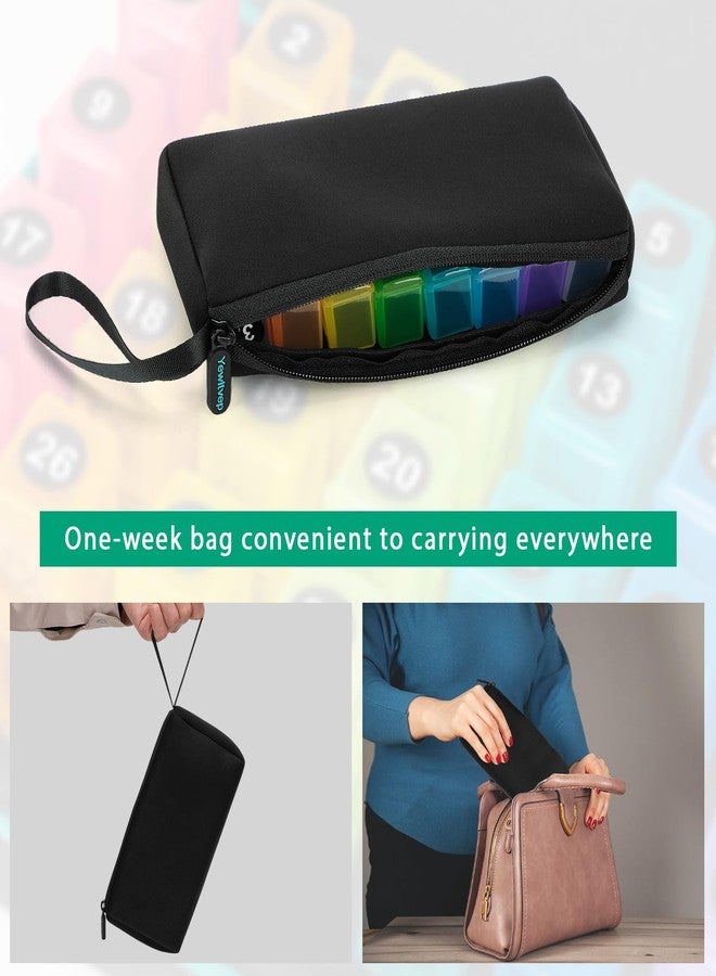 Yewltvep Monthly Pill Organizer 3X a Day with 7-Day Travel Medicine Organizing Bag, Medicine Pill Box with 32 Daily Compartments, 31 Day Pill Holder 30 Day Pill Case for Vitamin, Supplement and Medication - Image 4