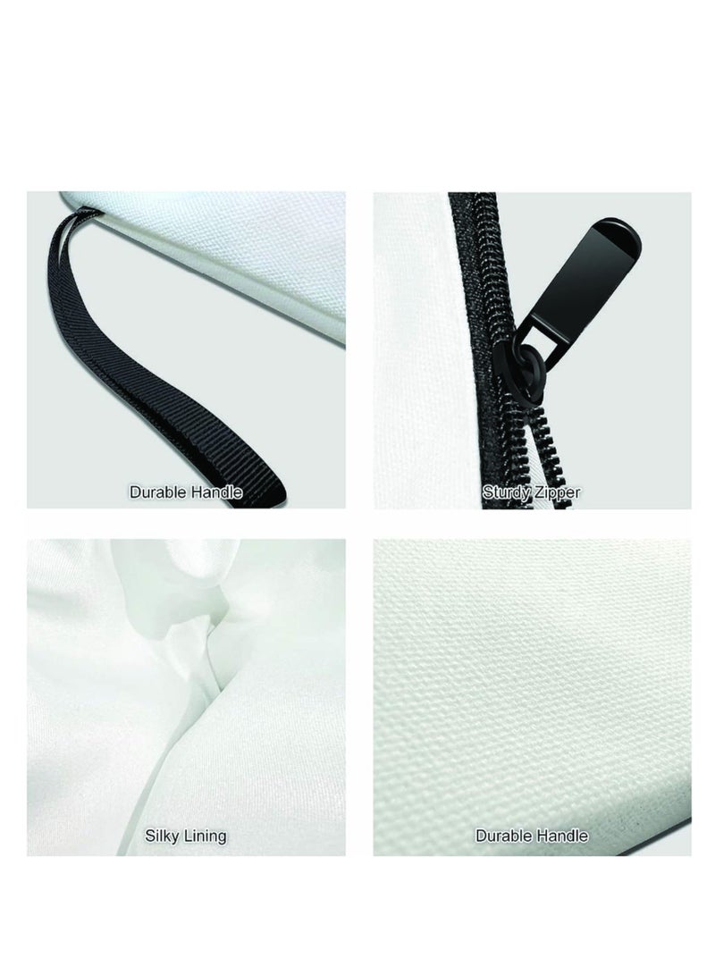 PRINTSHOP4ME Initial Monogram Cosmetic Pouch - Monogrammed Makeup Pouch - Perfect for Travel Organizer - Cosmetic Bag for Women - Gift for Ramadan - Initial Design Makeup Bag - Image 5