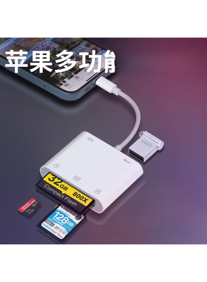 نيوترل لقراءة بطاقة Apple 15 Pro Max للهاتف المحمول من نوع Type-C، قارئ بطاقات TF، بطاقة SD، كاميرا CF، محول ثلاثي في واحد - Image 1