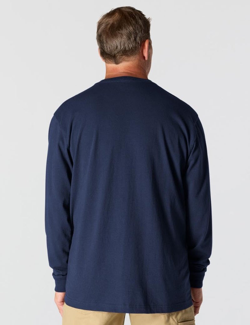 carhartt تي شيرت كار هارت للرجال بقصة فضفاضة وأكمام طويلة بوزن ثقيل مع جيب - Image 3