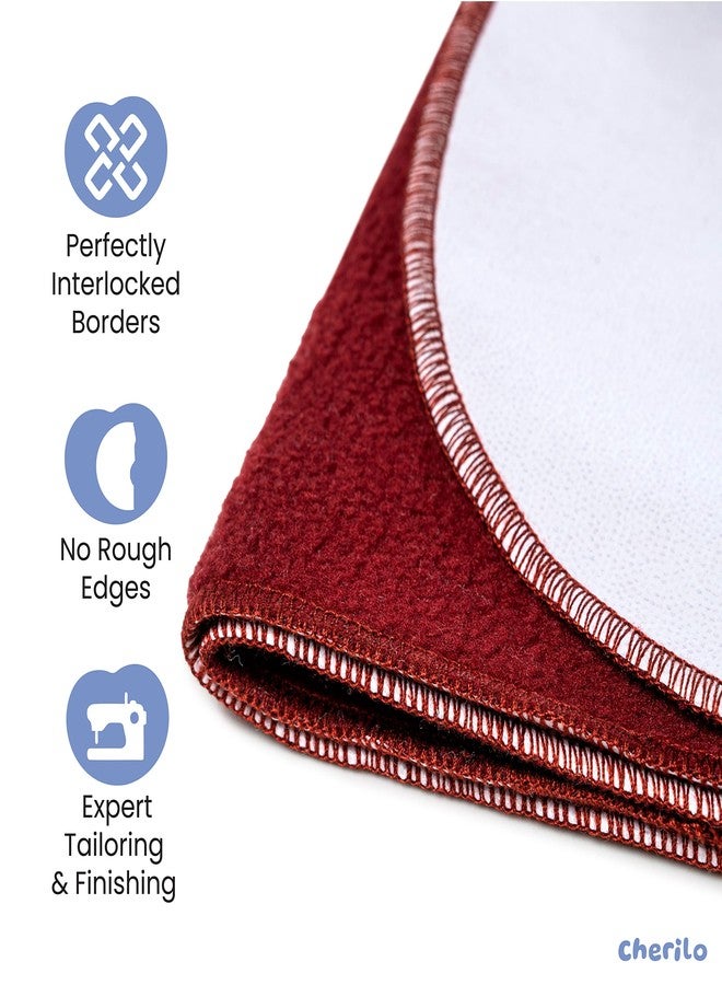 Cherilo ملاءة شيريلو الجافة المقاومة للماء والقابلة لإعادة الاستخدام للأطفال، مقاس متوسط (70 × 100 سم)، عبوة من 3 قطع، (ماروني + أخضر فستقي + أزرق سماوي) - Image 2