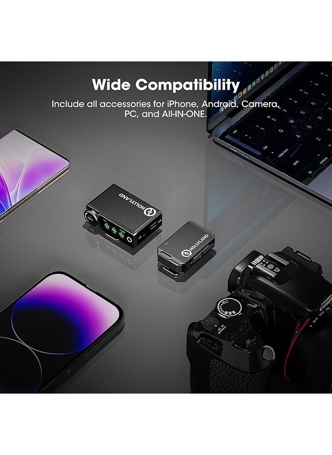 Hollyland - Lark Max Wireless Lavalier Microphone System, ENC Noise Canceling, Studio Audio Quality, 22H Duration, 820ft Range, 8GB Storage Recording Mic, Compatible with DSLR Camera, Smartphones (Solo) - Image 1