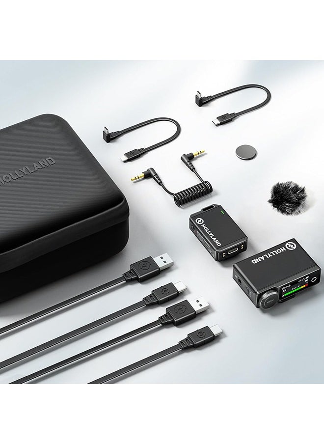 Hollyland - Lark Max Wireless Lavalier Microphone System, ENC Noise Canceling, Studio Audio Quality, 22H Duration, 820ft Range, 8GB Storage Recording Mic, Compatible with DSLR Camera, Smartphones (Solo) - Image 1