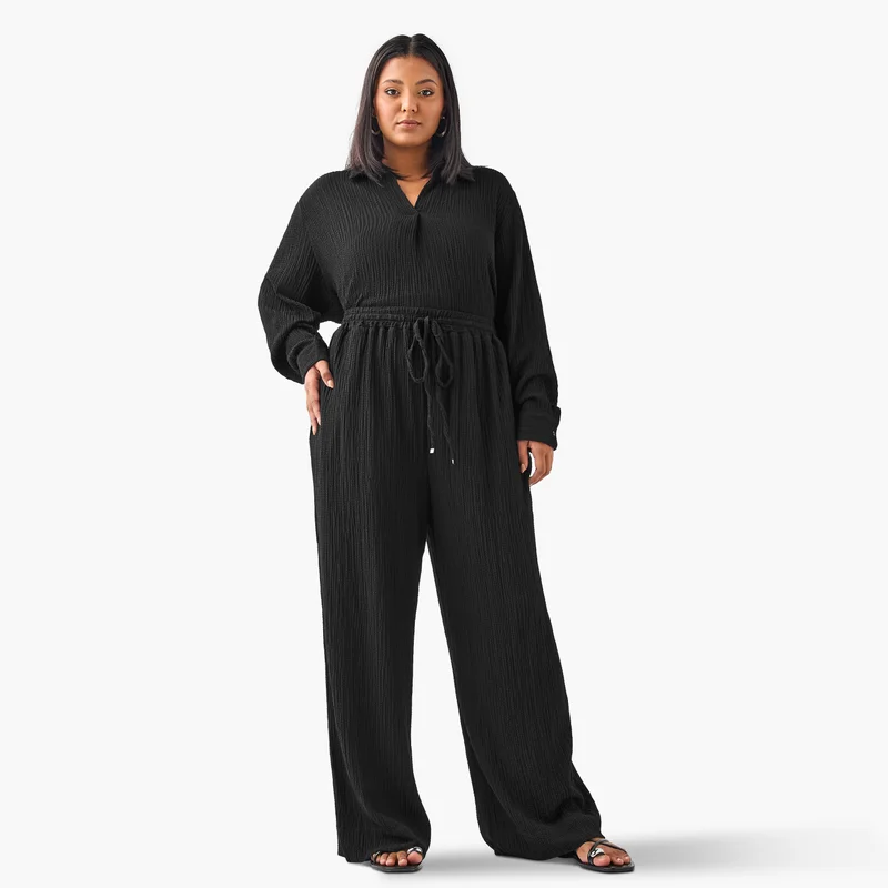  أولا بوبكن Textured Relaxed Pant