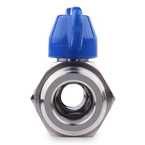 DERNORD Stainless Steel Ball Valve - 1/2 Inch NPT Thread Male Small Mini Ball Valve (1/2" Male&Male) - Image 2