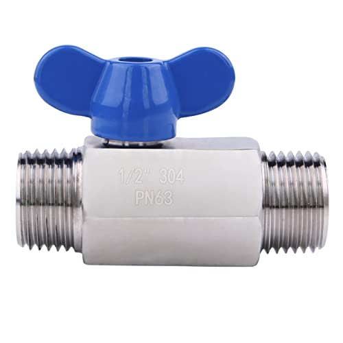 DERNORD Stainless Steel Ball Valve - 1/2 Inch NPT Thread Male Small Mini Ball Valve (1/2" Male&Male) - Image 5