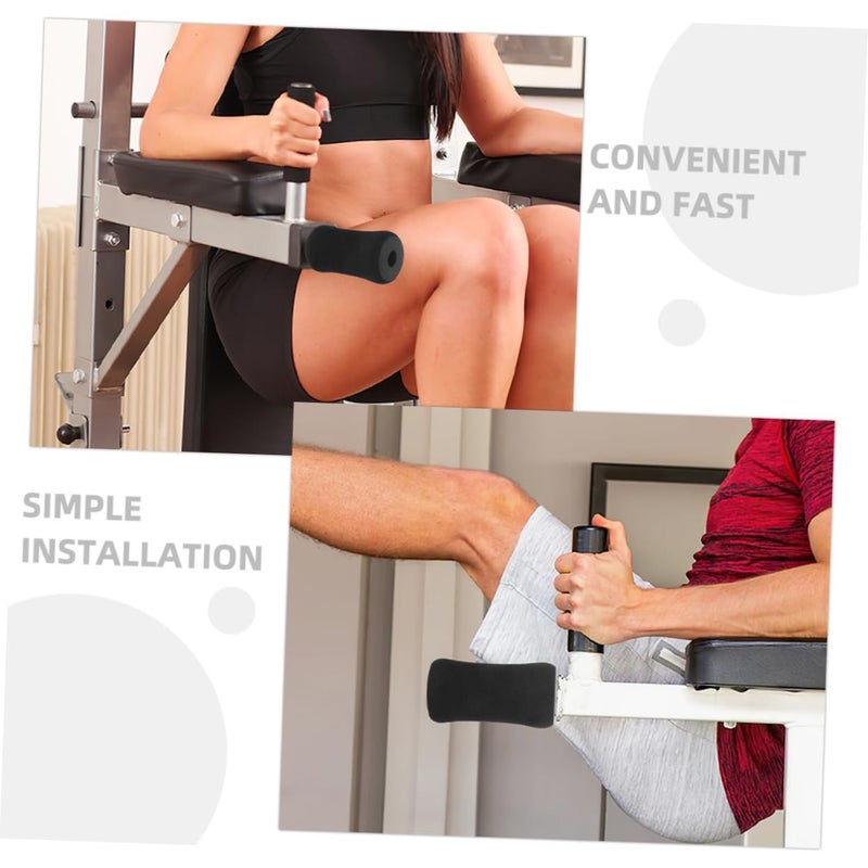 4Pcs Fitness Equipment Foam Roller Covers Black For Gym Exercise Machine Protection - Image 4