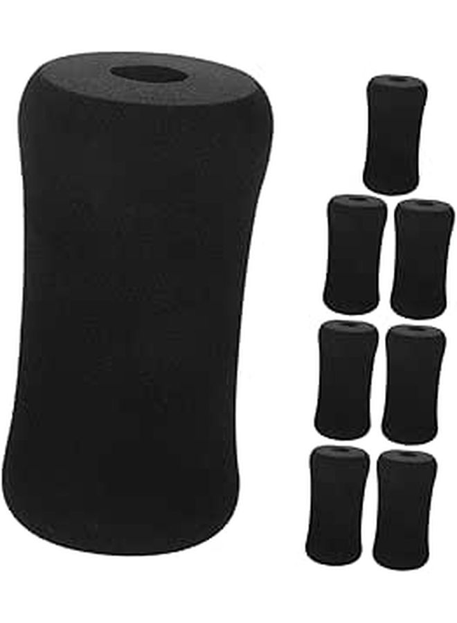 4Pcs Fitness Equipment Foam Roller Covers Black For Gym Exercise Machine Protection - Image 1