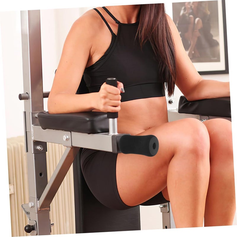 4Pcs Fitness Equipment Foam Roller Covers Black For Gym Exercise Machine Protection - Image 5