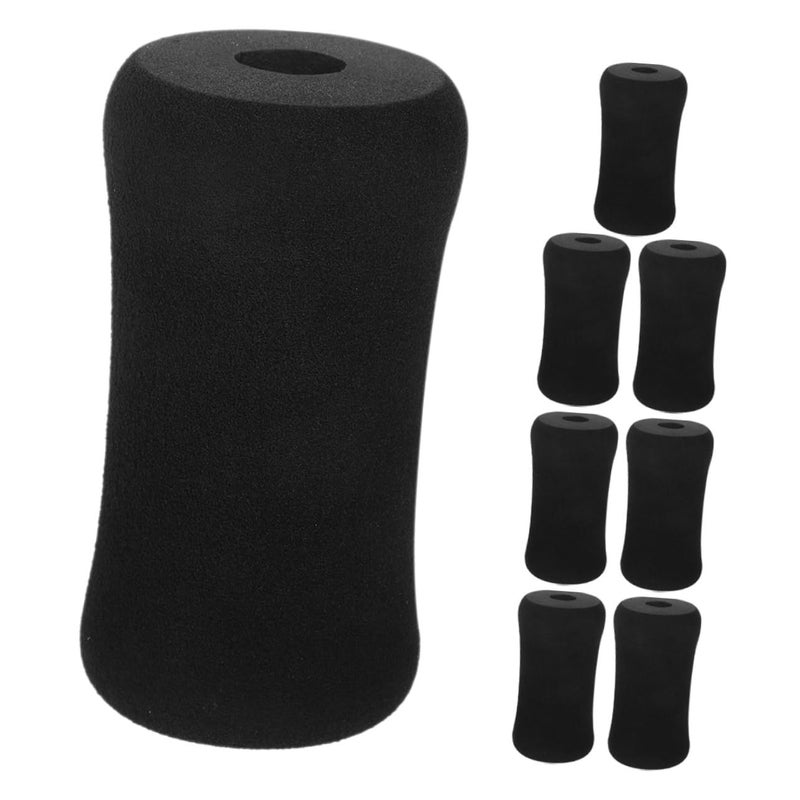 4Pcs Fitness Equipment Foam Roller Covers Black For Gym Exercise Machine Protection - Image 2