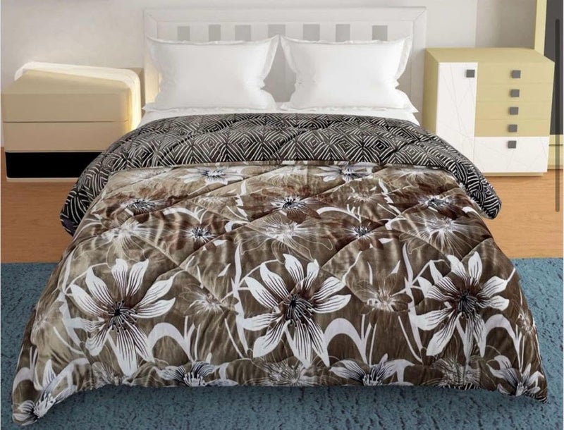 ALCITIC HOME ALCITIC Home Super Soft Touch Woolen Velvet BedSheet with 2 Pillow Cover Double Bed 