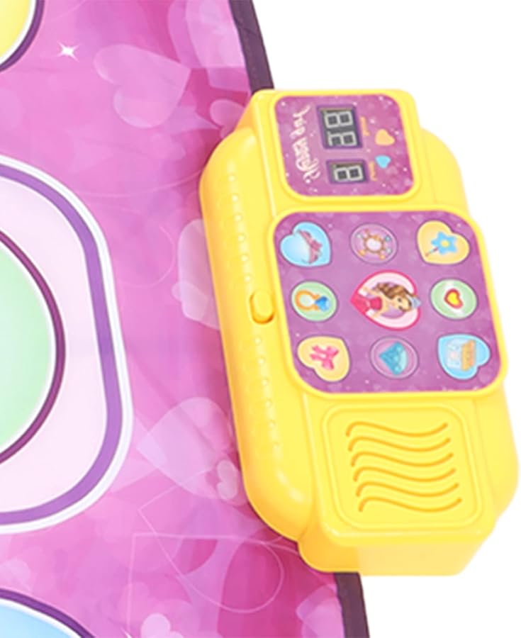 حصيرة رقص قابلة للطي للأطفال من بيلابين مع أضواء وصوت لتحسين التنسيق بين اليد والقدم للعب الداخلي والخارجي من مادة البوليستر - Image 5