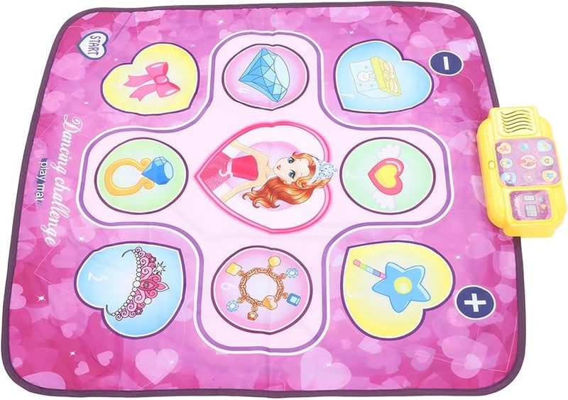 حصيرة رقص قابلة للطي للأطفال من بيلابين مع أضواء وصوت لتحسين التنسيق بين اليد والقدم للعب الداخلي والخارجي من مادة البوليستر - Image 1