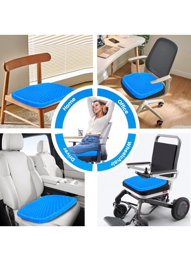 Double Layer Gel Seat Cushion, Breathable Honeycomb Chair Cushion, Large 42 × 47 × 4.5 cm for Office, Car and Home Seating - Image 5