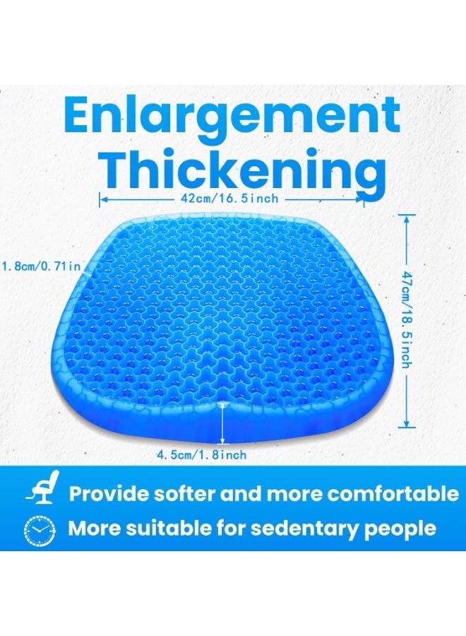Double Layer Gel Seat Cushion, Breathable Honeycomb Chair Cushion, Large 42 × 47 × 4.5 cm for Office, Car and Home Seating - Image 4