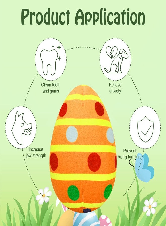 Rypet 3 Pack Easter Toys for Dogs Stuffed Dog Toys Egg Squeaker Plush Pet Toy Puppy Chew Toys Easter Gift for Small Medium Dogs - Image 4