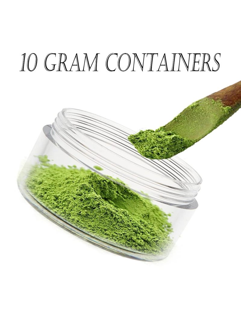 ZEJIA - ZEJIA 10 Gram Sample Containers, 100 Count Cosmetic Containers with Lids, Refillable Empty Sample Jars, Small Plastic Containers with Lids (Black) - Image 1