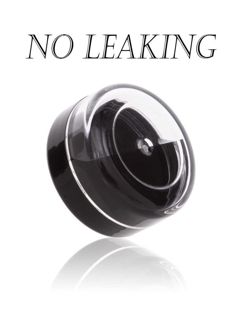 ZEJIA - ZEJIA 10 Gram Sample Containers, 100 Count Cosmetic Containers with Lids, Refillable Empty Sample Jars, Small Plastic Containers with Lids (Black) - Image 1
