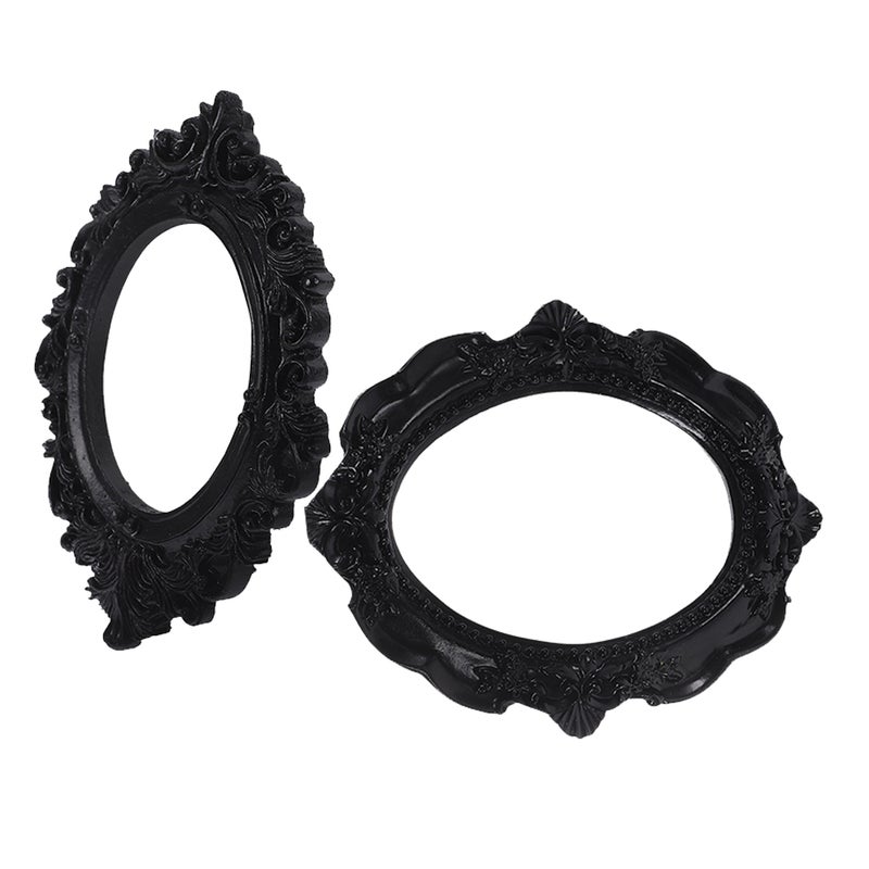 2pcs Display Picture Frame Embossed Resin Photo Frame Antique Jewelry Display Holder - Image 1