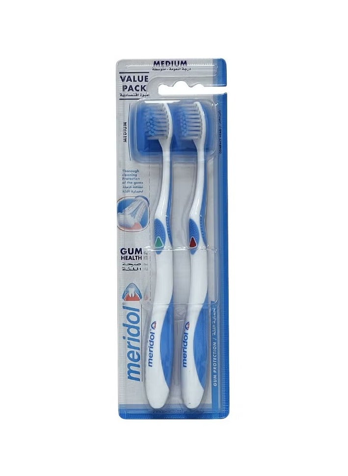 Meridol Meridol Medium Toothbrush | Gum Protection | Pack of 2 