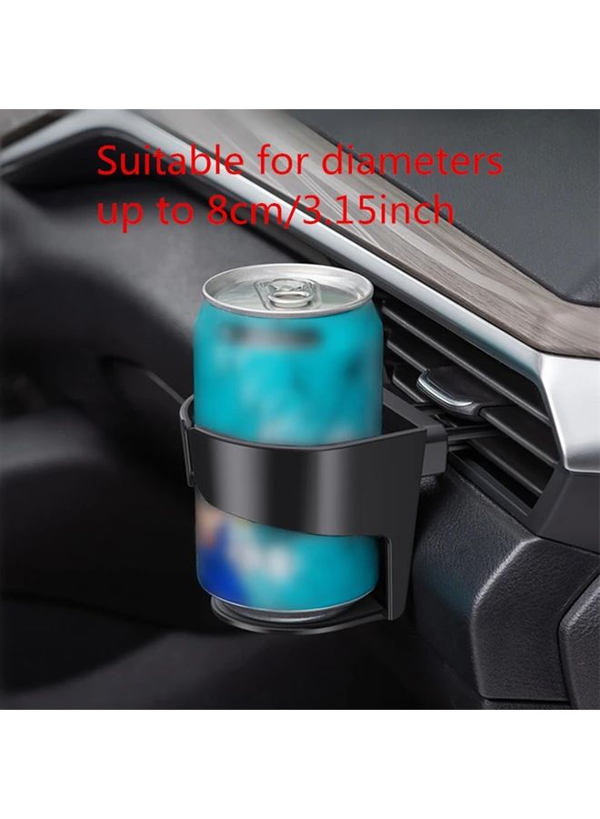 2pcs Black Universal Car Vent Cup Holder Portable Beverage Can Bottle Clip - Image 3