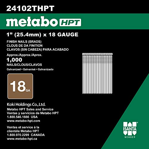 Metabo HPT Brad Nails | 1-Inch x 18 Gauge | Smooth | Electro Galvanized | 1,000 Count | 24102THPT - Image 3