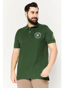 Men Sportswear Fit Short Sleeves Outdoor Polo Shirt, Green