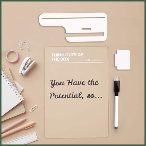 True Flair Trueflair Acrylic Board For Desk (24x16 CM)| Best Planner & Organiser For Enhancing Productivity | White Acrylic Base With Slot For Phone | Including Dry Erase Marker (Think Outside The Box, Design 1) - Image 5