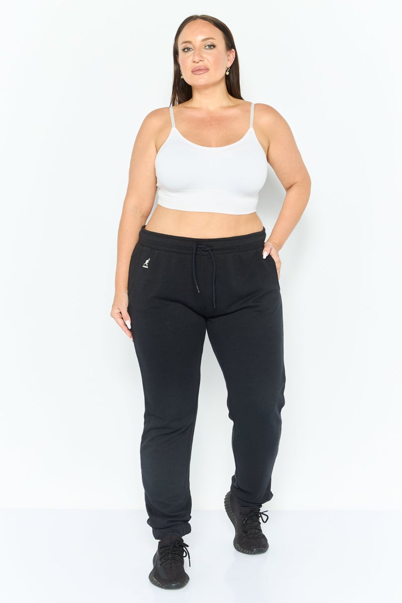 KANGOL Women Sportswear Fit Embroidered Outdoor Track Pants, Black - Image 4