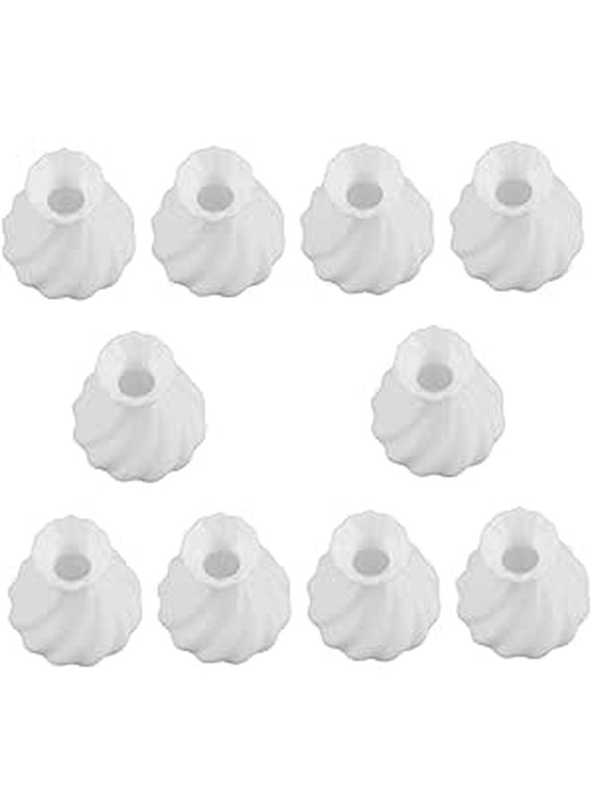 Miniature White Plant Pots 10pcs For Dollhouse Decor & Scenic Supplies - Image 1