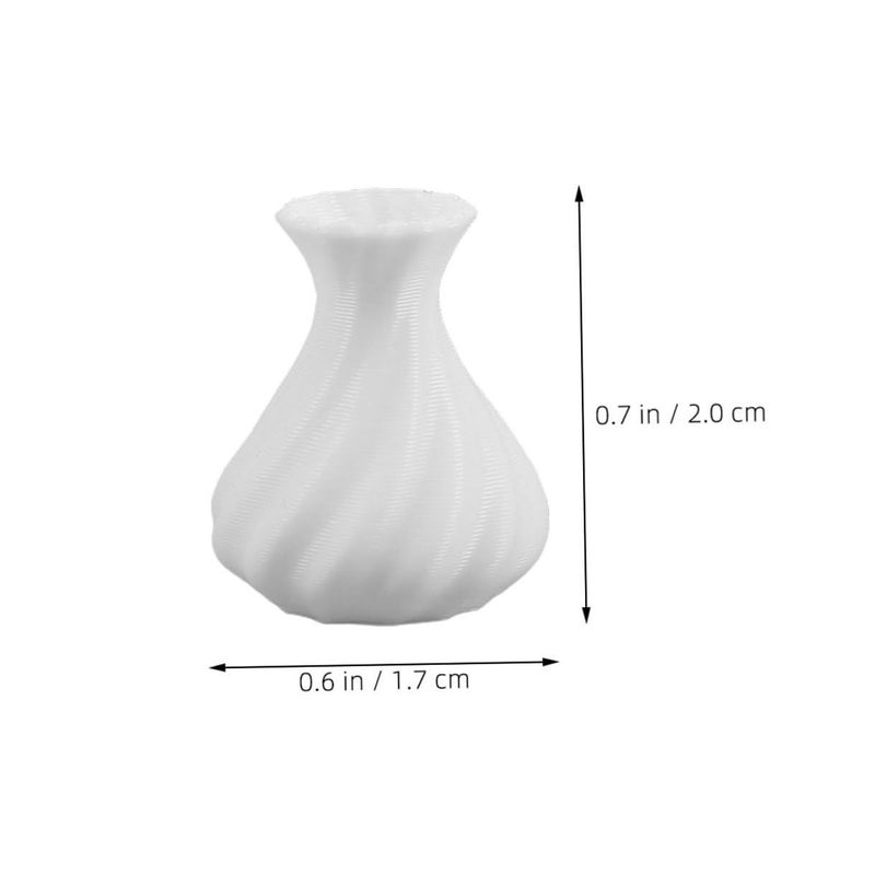 Miniature White Plant Pots 10pcs For Dollhouse Decor & Scenic Supplies - Image 3