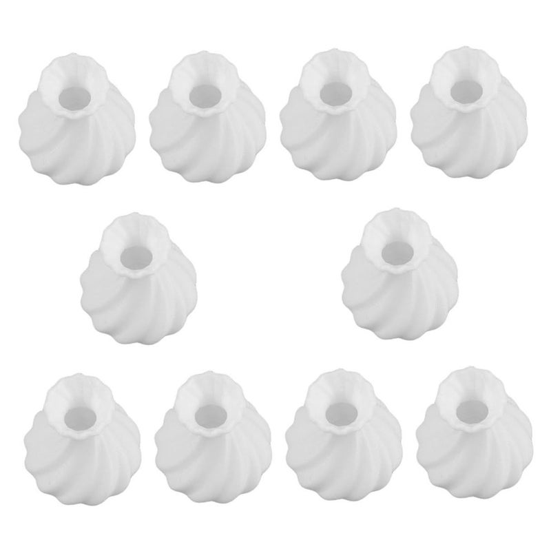 Miniature White Plant Pots 10pcs For Dollhouse Decor & Scenic Supplies - Image 2