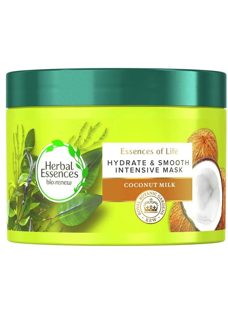 هربل إيسنسز قناع الشعر المركز المرطب بحليب جوز الهند من بايو رينيو، 450 مل - Image 1